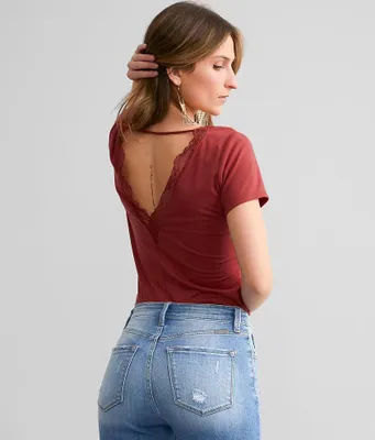 Willow & Root Lace V-Back Bodysuit