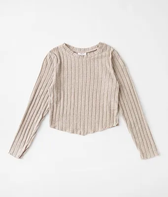 Girls - Willow & Root Ribbed Hanky Hem Top