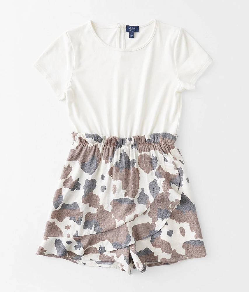 Girls - Cow Print Romper