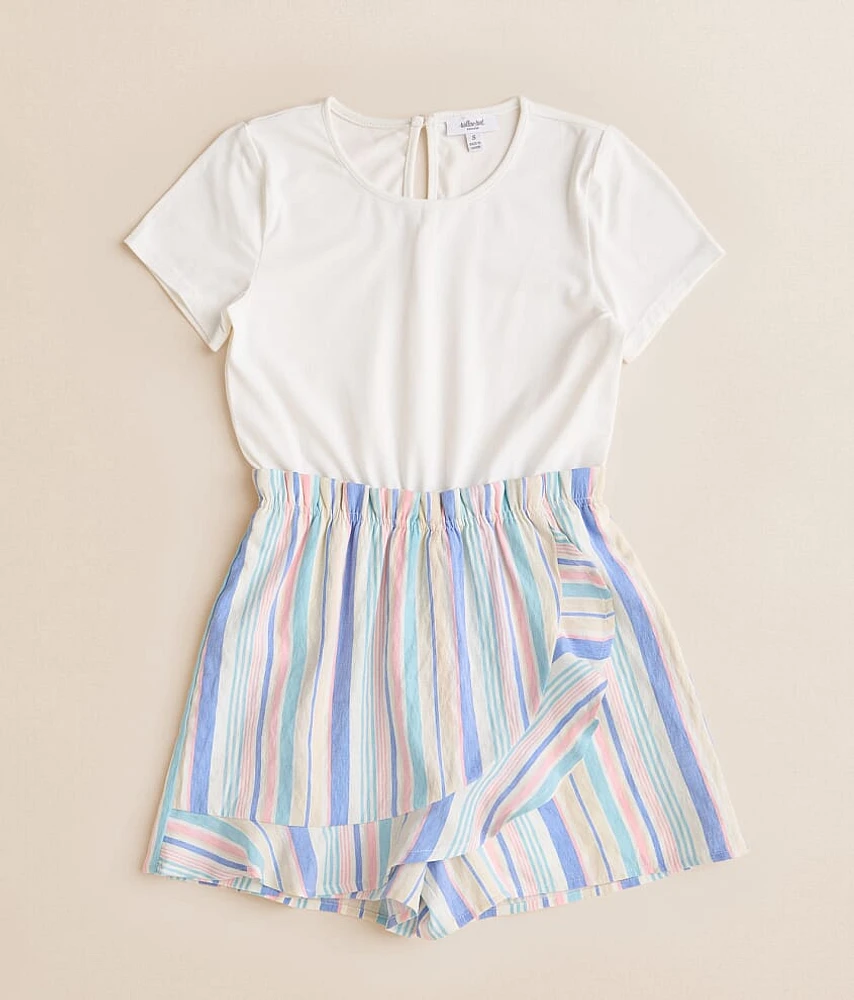 Girls - Willow & Root Striped Skort Romper