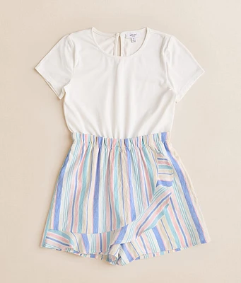 Girls - Willow & Root Striped Skort Romper