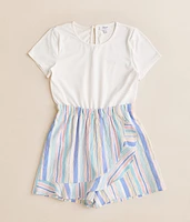Girls - Willow & Root Striped Skort Romper