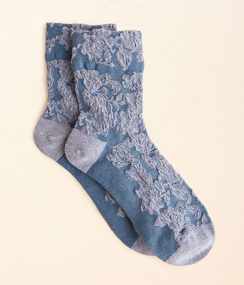 Floral Jacquard Socks
