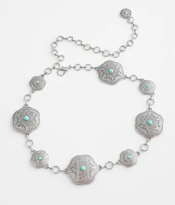 BKE Turquoise Concho Chain Belt
