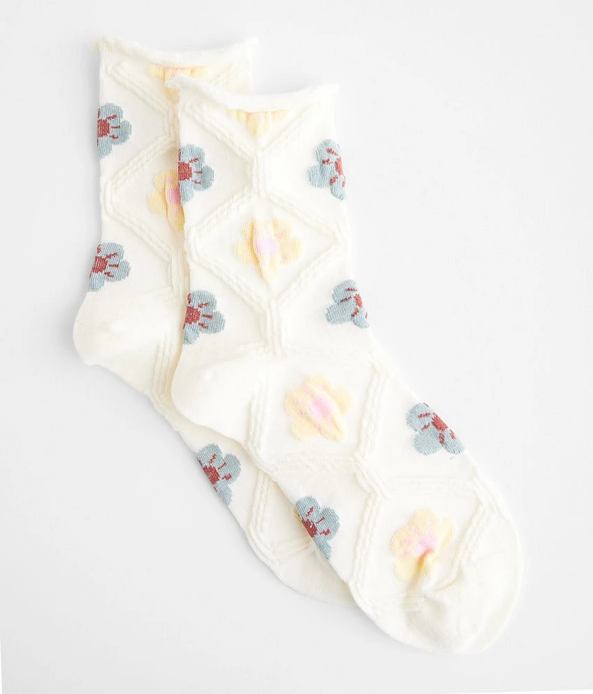 Floral Crew Socks