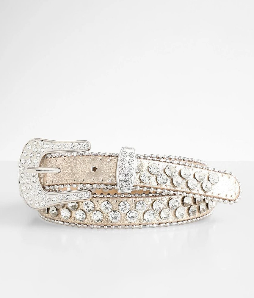 Skinny Metallic Western Belt
