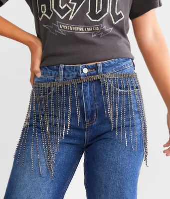 BKE Glitz Fringe Belt