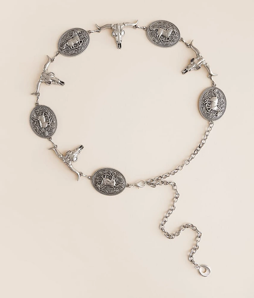 Steer Head Concho Belt