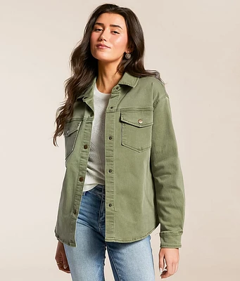 Stoosh Washed Stretch Denim Shacket