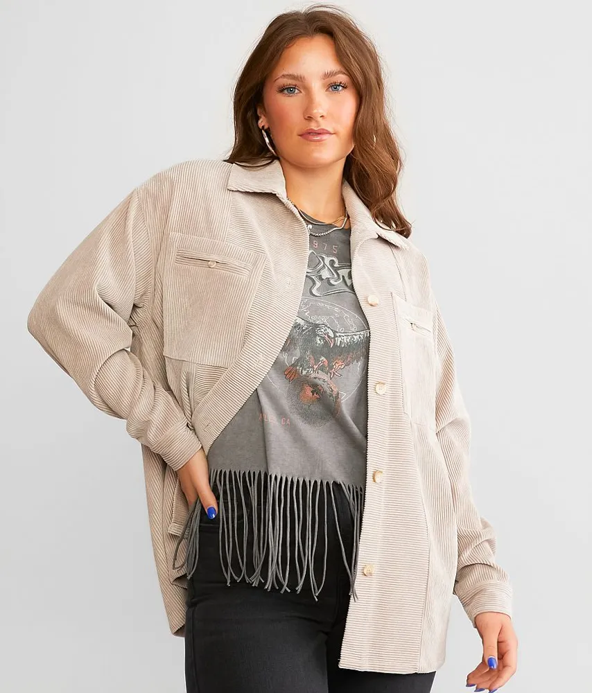 BKE Oversized Corduroy Shacket