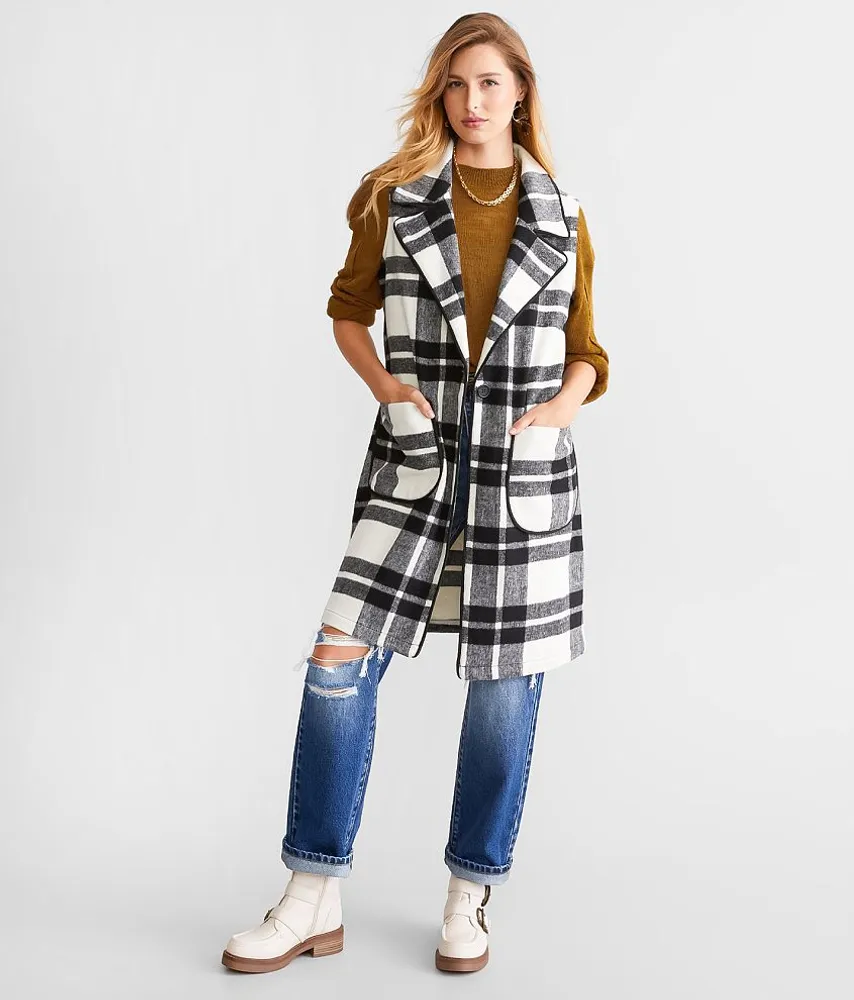BKE Plaid Tunic Vest