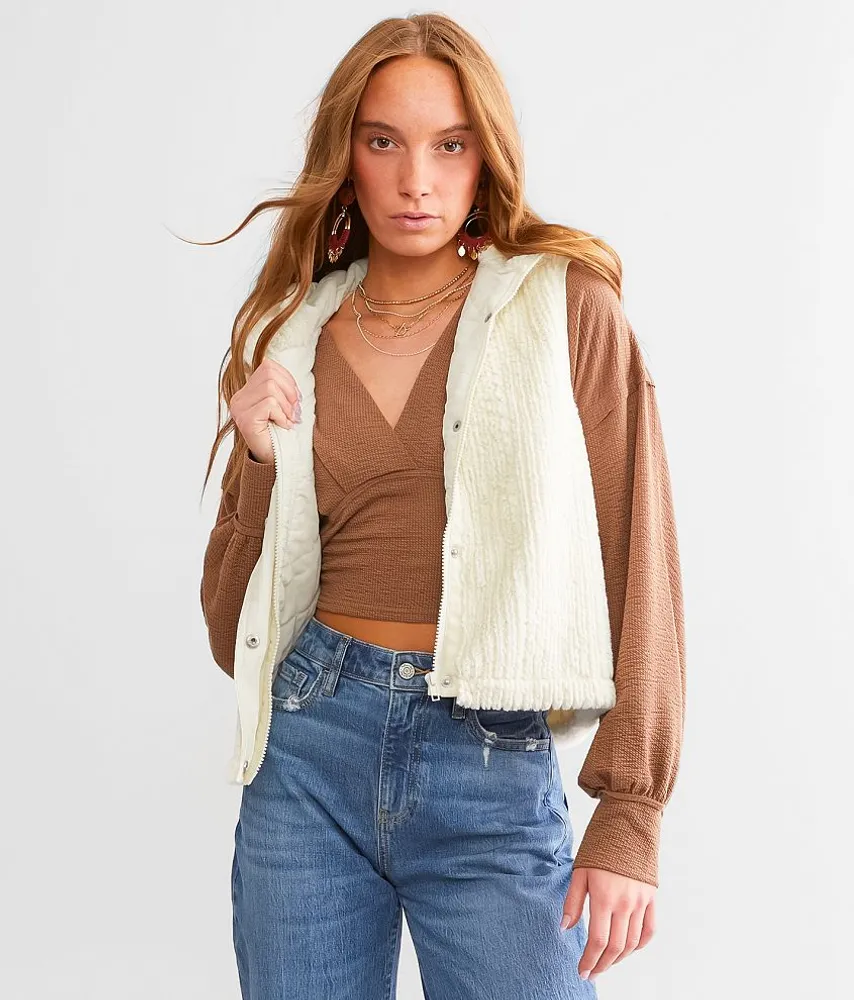 Faux Fur Hooded Vest
