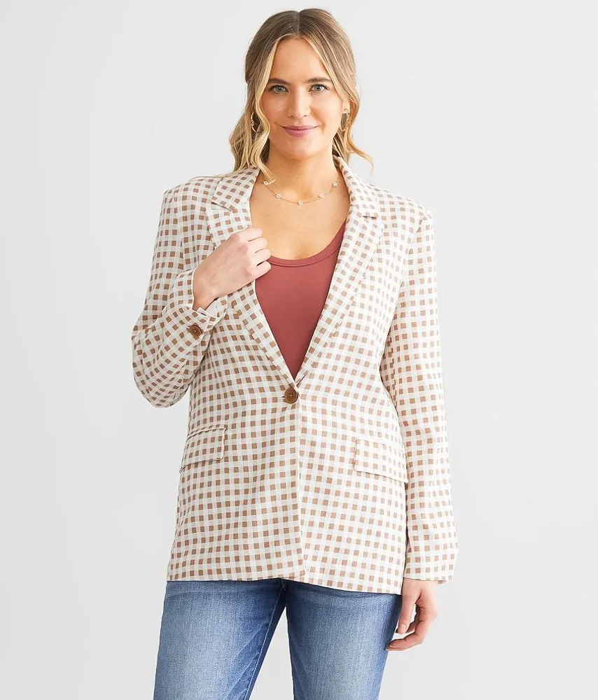 Gingham Blazer