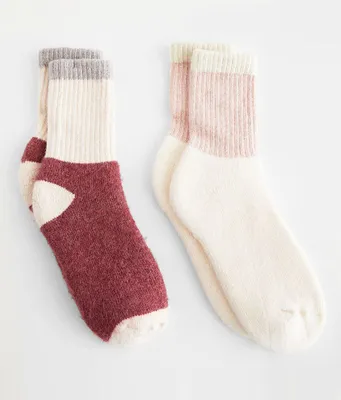 Lemon 2 Pack Ribbed Sweater Socks