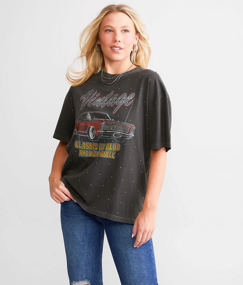 Vintage American Muscle Car Rhinestone T-Shirt