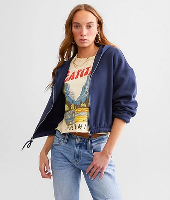 BKE Fleece Cropped Hoodie