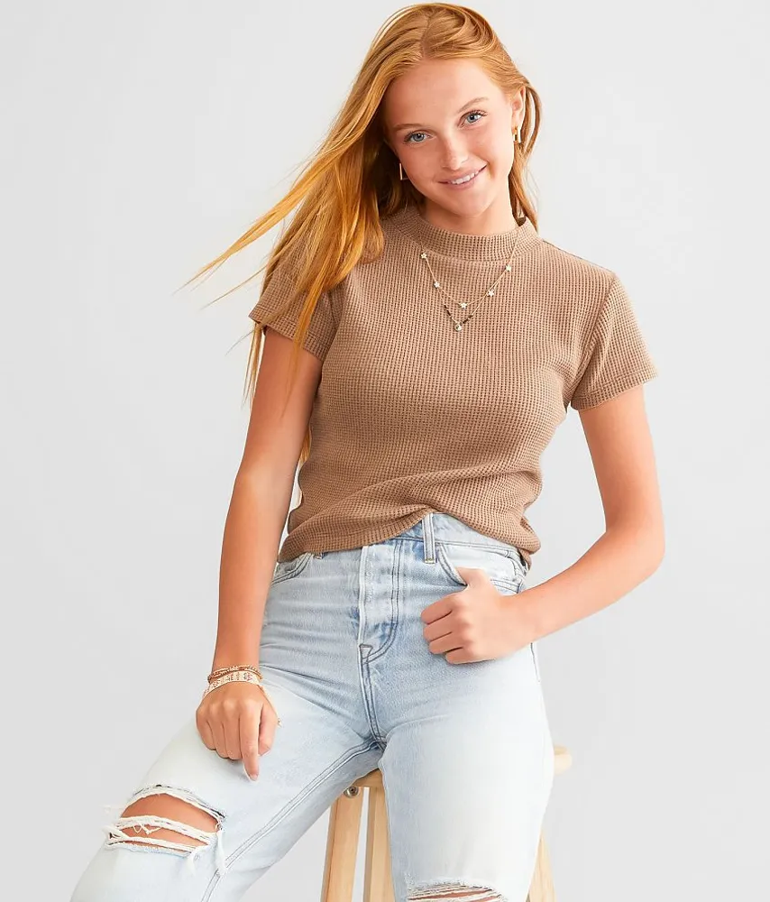 Waffle Knit Top