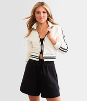 FITZ + EDDI Athletic Stripe Cropped Jacket