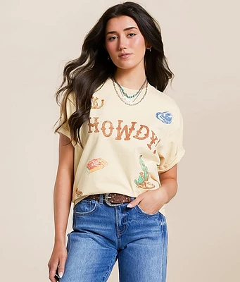 Modish Rebel Howdy Tattoo Patch T-Shirt