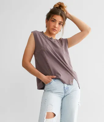 Gilded Intent Studded Muscle Tank Top