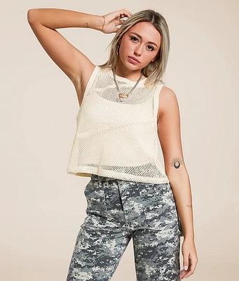 Gilded Intent Mesh Tank Top