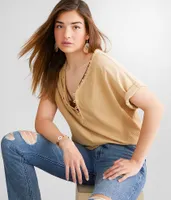 BKE Waffle Inset Henley