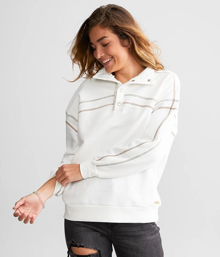 Mock Neck Quarter Snap Pullover