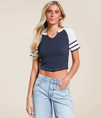 FITZ + EDDI Pieced Crochet Top