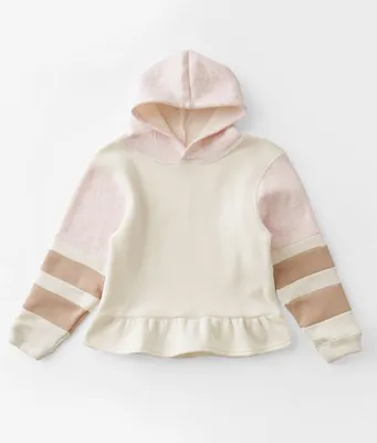 Girls - BKE Animal Print Color Block Hooded Sweatshirt