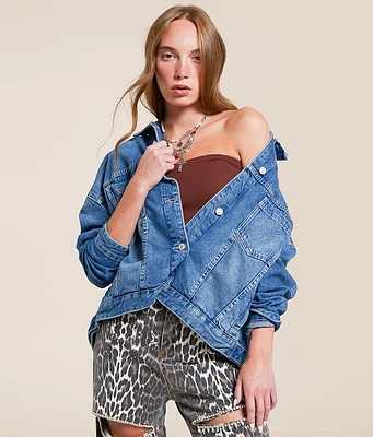 Free People Opal Swing Oversized Denim Jacket