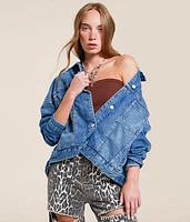 Free People Opal Swing Oversized Denim Jacket