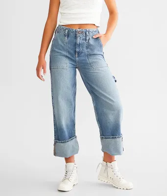 Free People Major Leagues Cuffed Cropped Jean