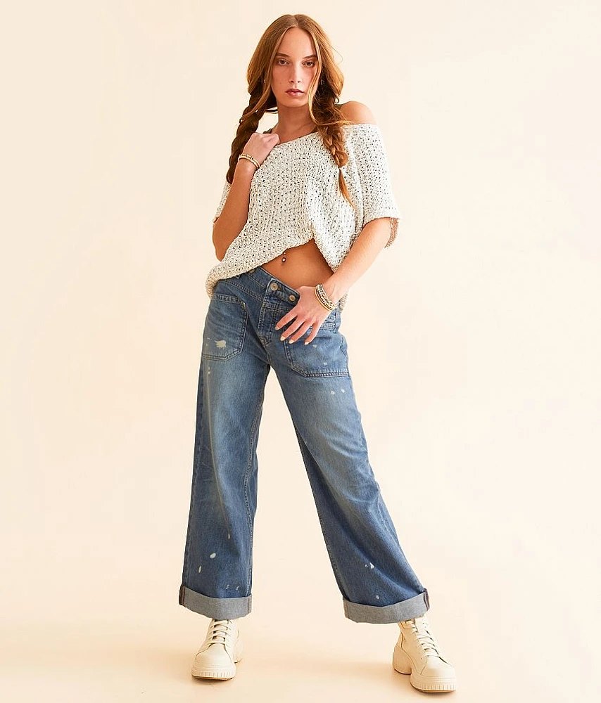 Palmer Wide Leg Cuffed Jean