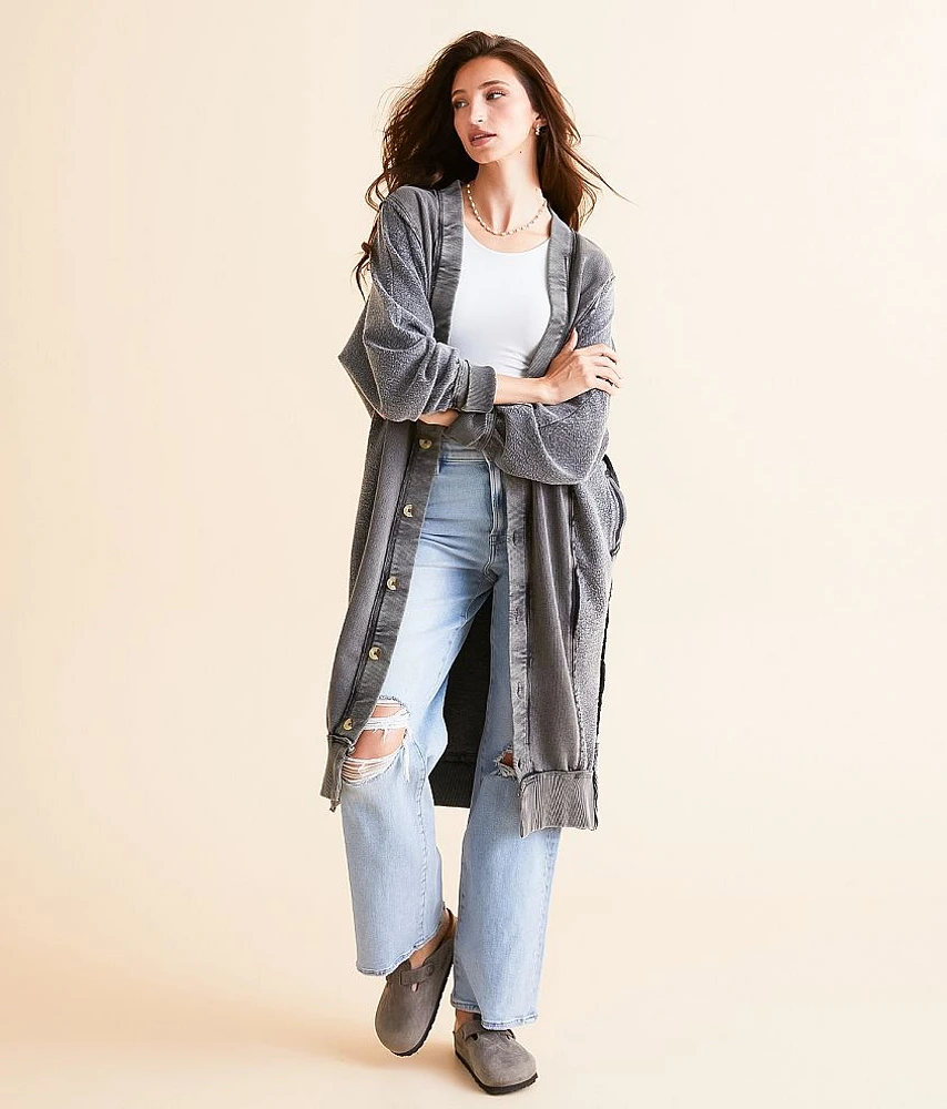 Dreamy Blue Oversized Cardigan