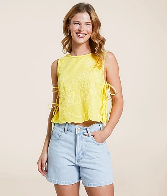 Free People Faded Gardens Cropped Tank Top
