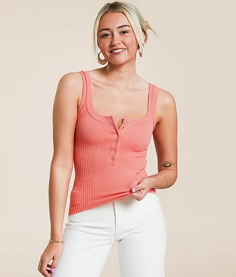 Free People Clean Lines Henley Tank Top