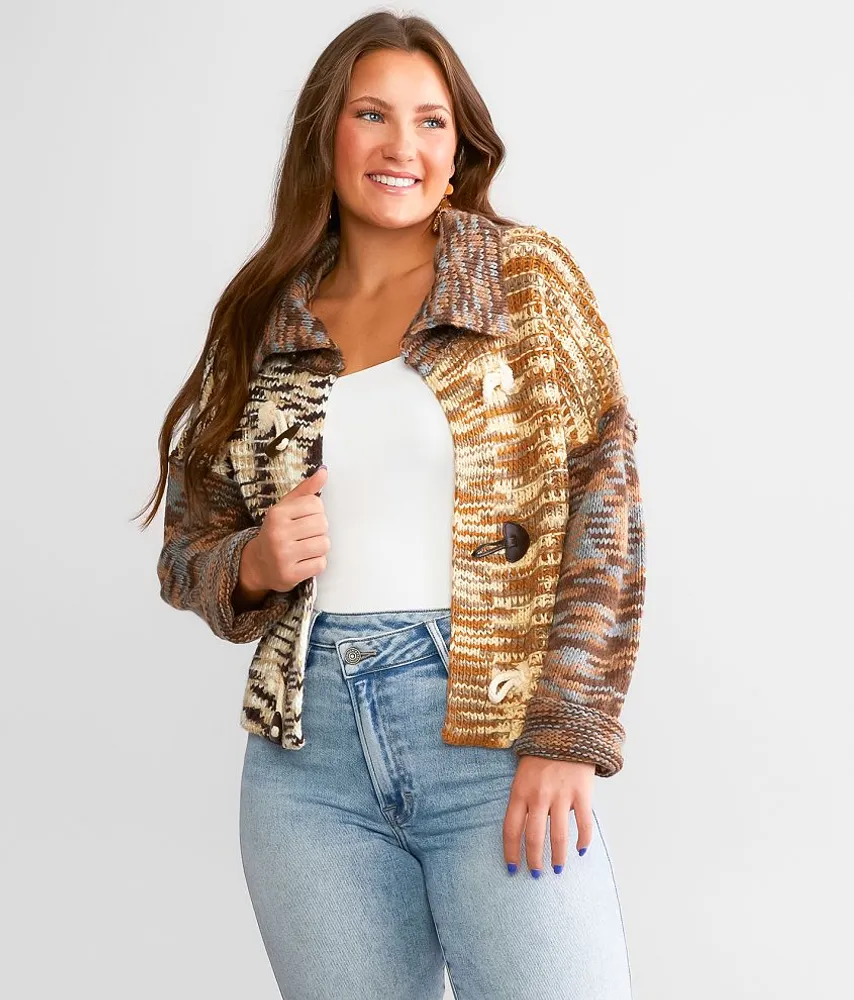 Mixed Marl Cardigan Sweater