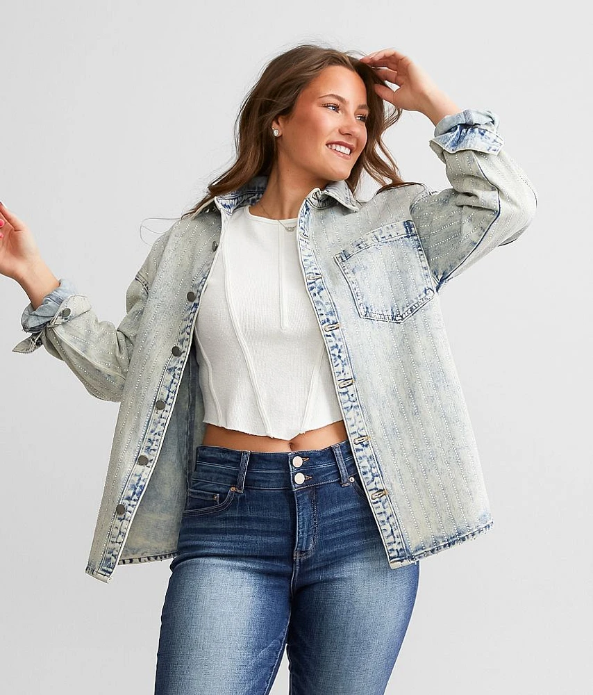 Veveret Bling Denim Shacket