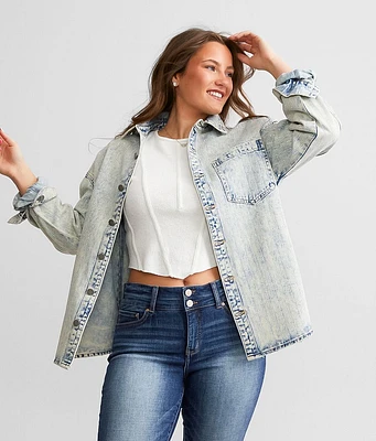 Veveret Bling Denim Shacket