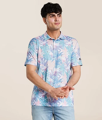 Waggle Fairway Flamingo Performance Polo