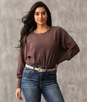 Buckle Black Ryder Ribbed Top