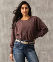 Buckle Black Ryder Ribbed Top