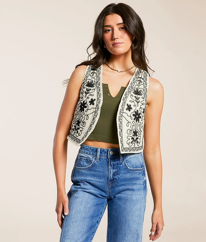 Floral Quilted Vest