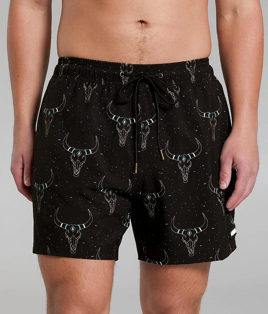 Longhorn Volley Stretch Swim Trunks