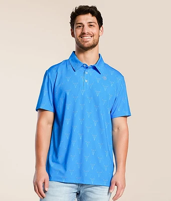 Rock & Roll Denim Skull Polo