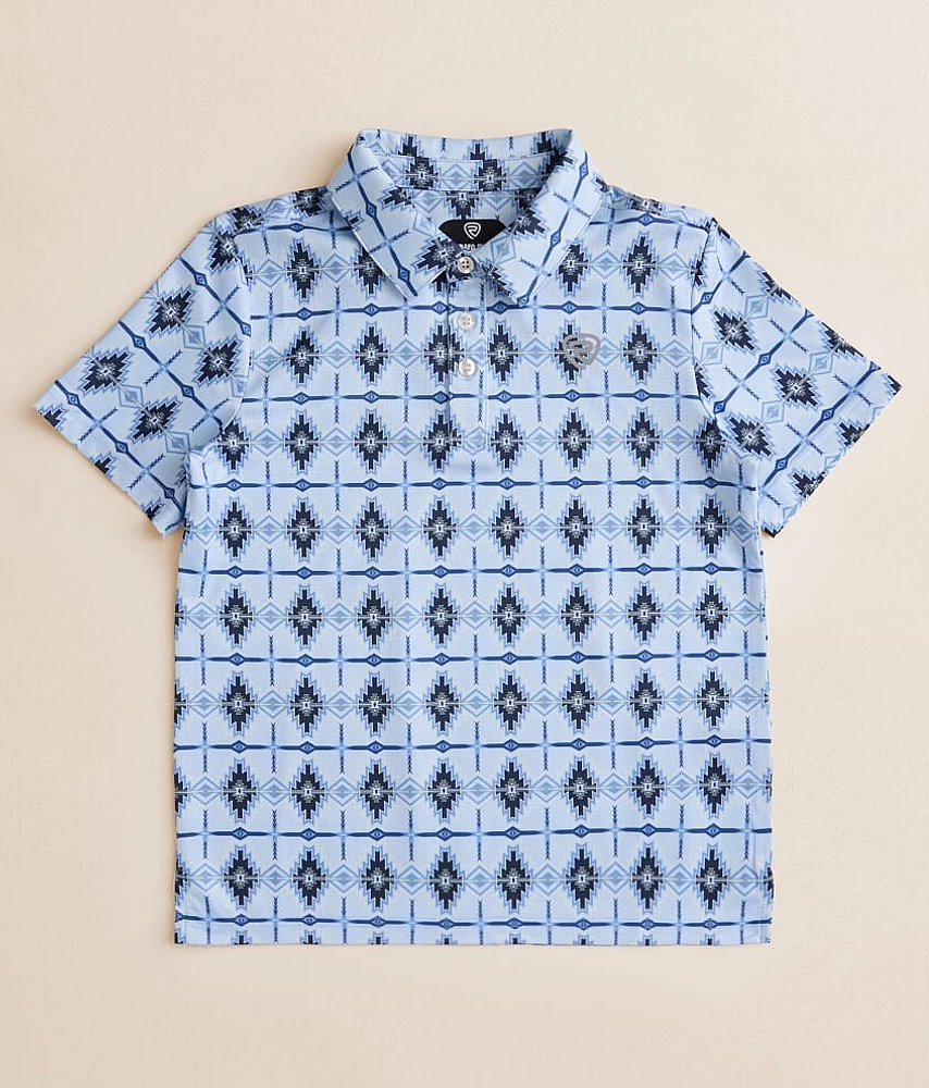 Boys - Rock & Roll Denim Aztec Performance Polo