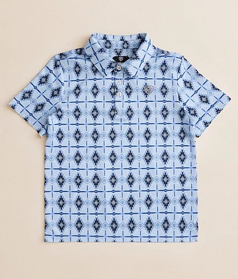 Boys - Rock & Roll Denim Aztec Performance Polo