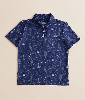 Boys - Rock & Roll Denim Conversational Stretch Polo