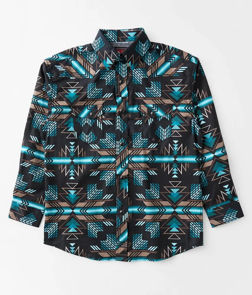Boys - Rock & Roll Denim Southwestern Stretch Shirt