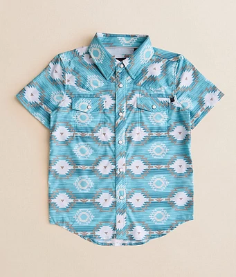 Boys - Rock & Roll Denim Aztec Tek Strech Shirt